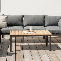 Sale Nohr Loungetafel Markeia Teakhout, 110 x 60cm Zwart