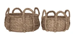 Hot MUST Living Mand Colony Laag, Waterhyacint, Set van 2 stuks Naturel