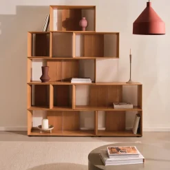 Discount Kave Home Modulair Wandrek Litto Eiken, 152 x 101cm Naturel