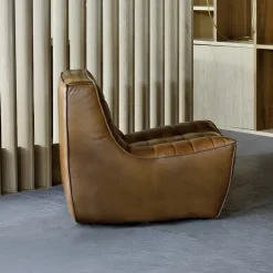 Discount Ethnicraft Modulaire Bank N701 Leder, 1-zits, kleur Old Saddle