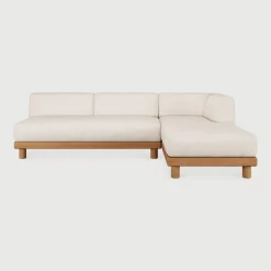Hot Ethnicraft Modulaire Loungebank Monocle Hoek Rechts, Teakhout