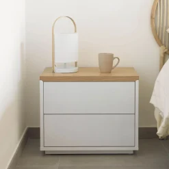 Online Kave Home Nachtkastje Abilen Eiken, 53 x 44cm