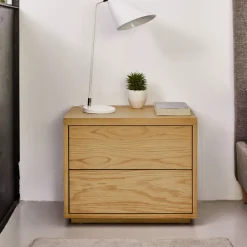 Online Kave Home Nachtkastje Abilen Eiken, 53 x 44cm