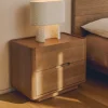 Discount Kave Home Nachtkastje Arelida Eiken, Met 2 lades