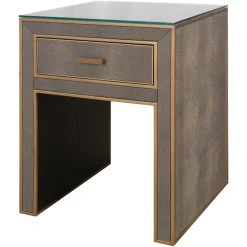 Sale Richmond Interiors Nachtkastje Bloomville Lederlook, Met 1 lade Bruin