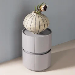 Clearance WOOOD Nachtkastje Lunex Met 2 laden, kleur Lichtgrijs