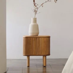 Discount Kave Home Nachtkastje Mailen Essenhout, 50 x 40cm