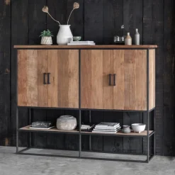 Discount DTP Home Opbergkast Beam Teakhout, 180 x 140cm, kleur Naturel