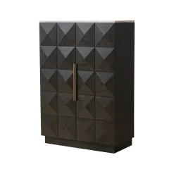 Best Richmond Interiors Opbergkast Claremont Eiken en travertin, 139 x 95cm Bruin