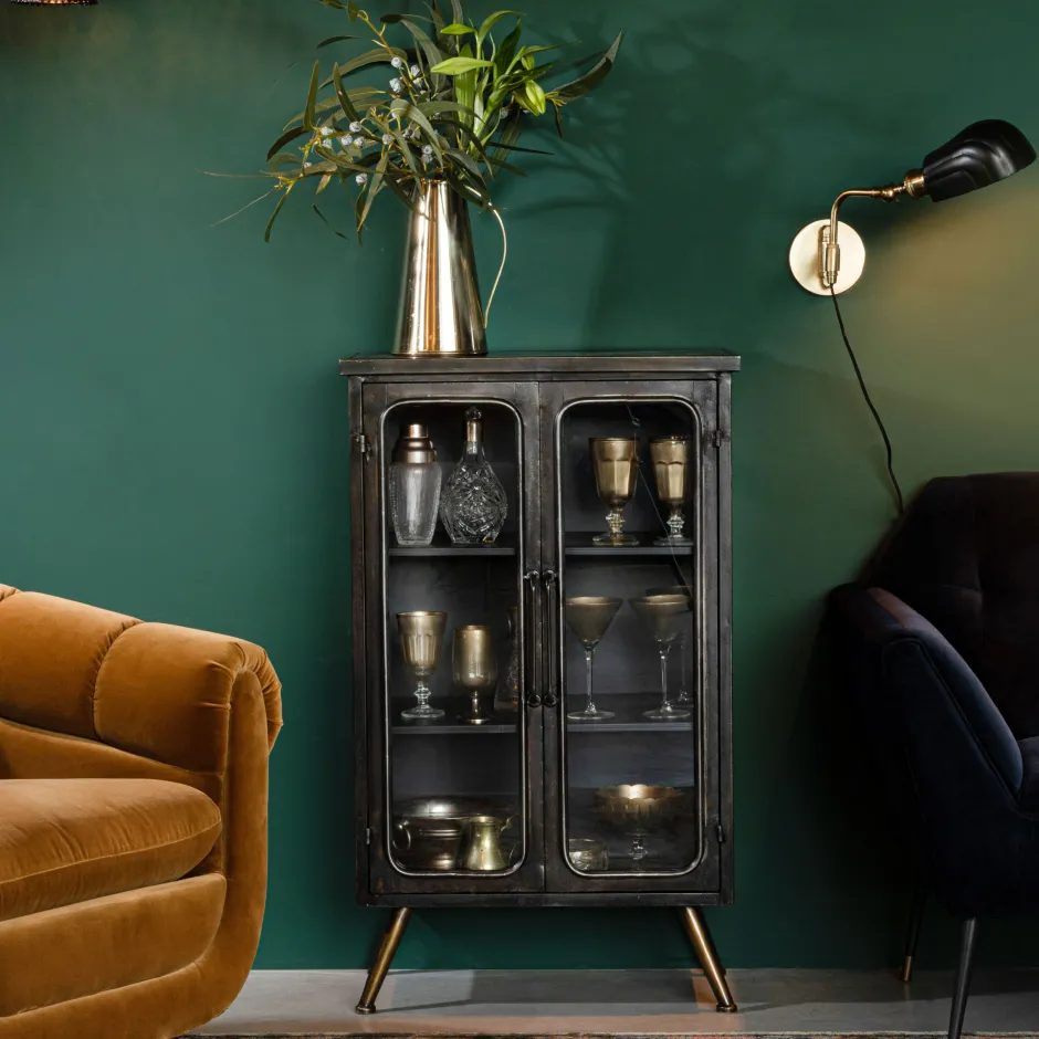 Hot Dutchbone Opbergkast Denza Vintage Finish, 100 x 60cm Zwart