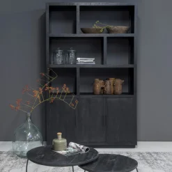 Best Livingfurn Opbergkast Jaxx Mangohout, 230 x 145cm Zwart