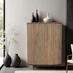 Outlet Livingfurn Opbergkast Lausanne Teakhout, 150 x 115cm