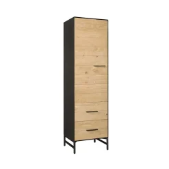 Tower Living Opbergkast Lido Eiken en metaal, 190 x 55cm Naturel