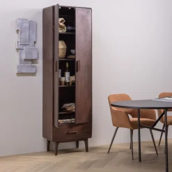 Hot WOOOD Opbergkast Liya Mangohout Donkerbruin