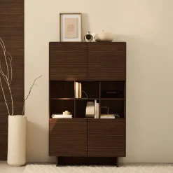 Online Kave Home Opbergkast Norlen Walnootfineer, 163 x 100cm