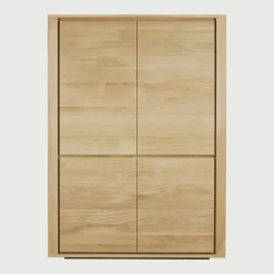 Hot Ethnicraft Opbergkast Shadow Geolied Eikenhout, 160 x 115cm