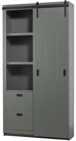 Outlet vtwonen Opbergkast Slide met staldeur / schuifdeur