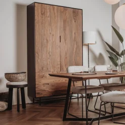 Discount Tower Living Opbergkast Taviano Sheesham- en mangohout, 220 x 120cm