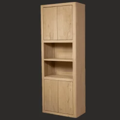 New Tower Living Opbergkast Tenna Mangohout, Met 2 open vakken, 220 x 80cm, kleur Naturel