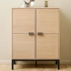 New Bendt Opbergkast Tisa Eiken, 120 x 91cm Wit