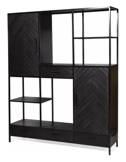 Clearance Livingfurn Opbergkast York Mangohout, 200 x 160cm