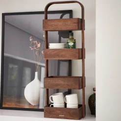 Clearance Rivièra Maison Opbergrek Belfast Mangohout, 86 x 30cm Naturel