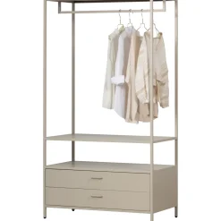 Online WOOOD Open Kledingkast Ferris kleur Zand