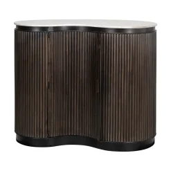 New Richmond Interiors Organische Bartafel Mayfield Metaal en Marmer, 120 x 75cm