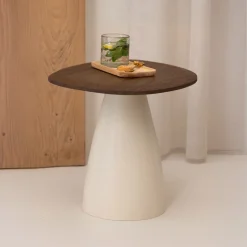 Outlet Sohome Organische Bijzettafel Madin Mangohout, 50cm