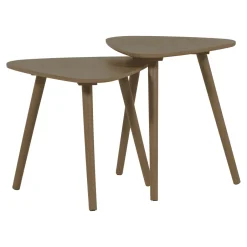 Sale WOOOD Organische Bijzettafel Nila Set van 2 stuks