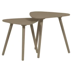 Sale WOOOD Organische Bijzettafel Nila Set van 2 stuks