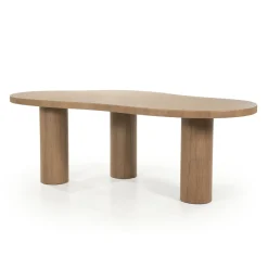Clearance Eleonora Organische Eettafel Bobbie Walnoot, 215 x 110cm