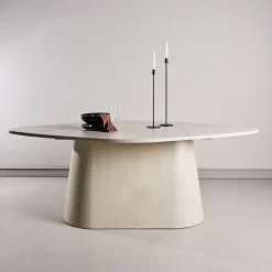 Outlet Nohr Organische Eettafel Borden Diamantvorm, 210 x 110cm, kleur Beige