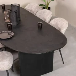 Discount LABEL51 Organische Eettafel Cooper Mangohout, 250 x 110cm, kleur Zwart