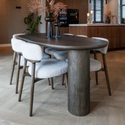 Discount Richmond Interiors Organische Eettafel Ellington Hout, 230 x 100cm Bruin