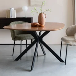 Discount ZILT Organische Eettafel Lissete MDF, 110 x 110cm