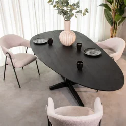 Hot LABEL51 Organische Eettafel Rosie Mangohout Zwart