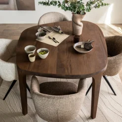 Hot Eleonora Organische Eettafel Taylor Mangohout Bruin