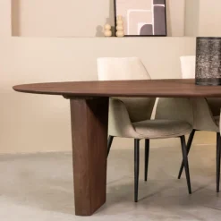 Outlet LABEL51 Organische Eettafel Wow Mangohout, kleur Espresso