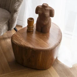 Dutchbone Organische Salontafel Ayla Acaciahout, 58 x 45cm
