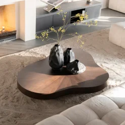 New Eleonora Organische Salontafel Bobbie Walnoot, 150 x 110cm