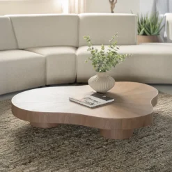 New Eleonora Organische Salontafel Bobbie Walnoot, 150 x 110cm