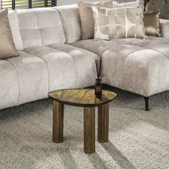 Outlet LifestyleFurn Organische Salontafel Cassidi Glas, 51 x 37cm