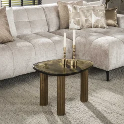 Best LifestyleFurn Organische Salontafel Cassidi Glas, 62 x 45cm