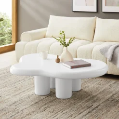 Artistiq Living Organische Salontafel Coleen 123 x 89cm, kleur wit