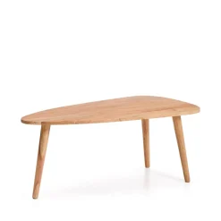 New Kave Home Organische Salontafel Duvani Acaciahout, 110 x 60cm
