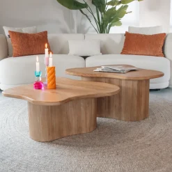 Best By-Boo Organische Salontafel Fall Mangohout, Set van 2 stuks