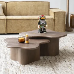 Best By-Boo Organische Salontafel Fall Mangohout, Set van 2 stuks