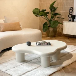 Clearance Brix Organische Salontafel Feline Beton Ciré, 120 x 88cm