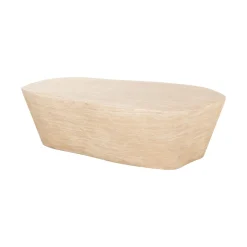 Discount Richmond Interiors Organische Salontafel Fictus Travertin look, 125 x 80cm Beige